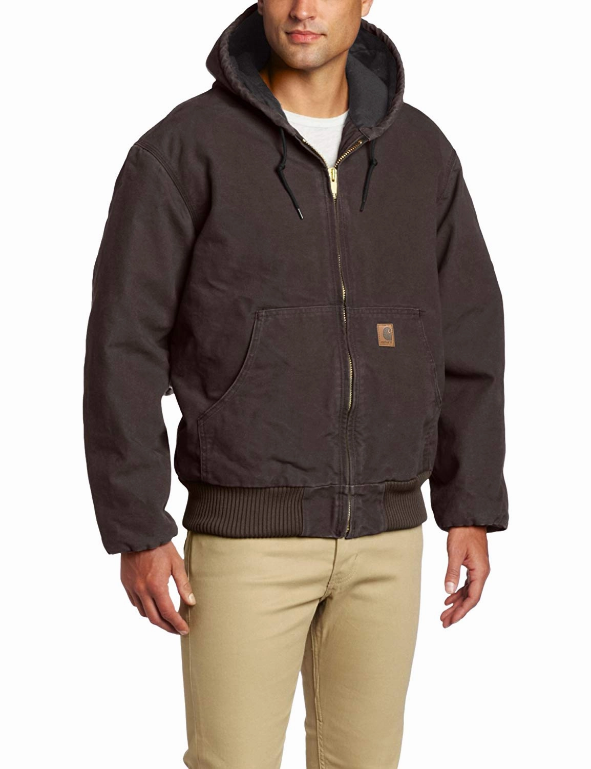 Darcy Coats Carhartt Men's Quilted Flannel Lined Sandstone Active Jacket