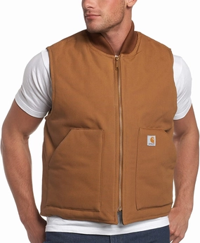 Macys Men Coats Carhartt Men's Relaxed Fit Firm Duck Insulated Rib Collar Vest