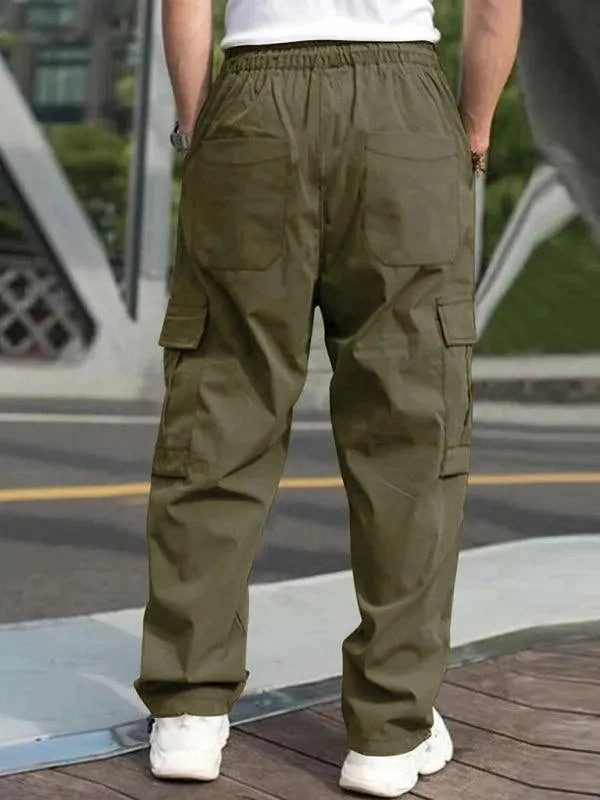 Jaded London Parachute Cargo Pants Casual Utilitarian Men's Cargo Trousers - Mid-Rise Loose Fit