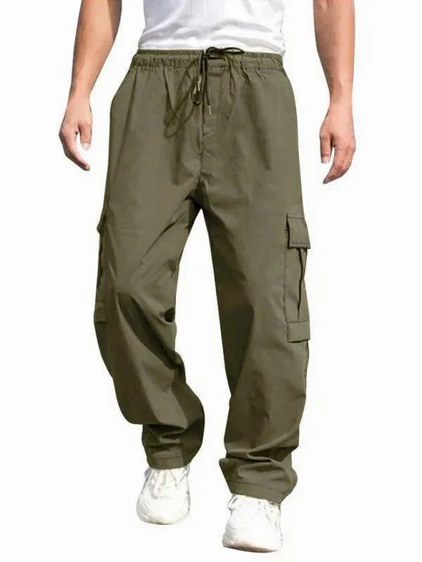 Old Navy Mid Rise Cargo Pants Casual Utilitarian Men's Cargo Trousers - Mid-Rise Loose Fit