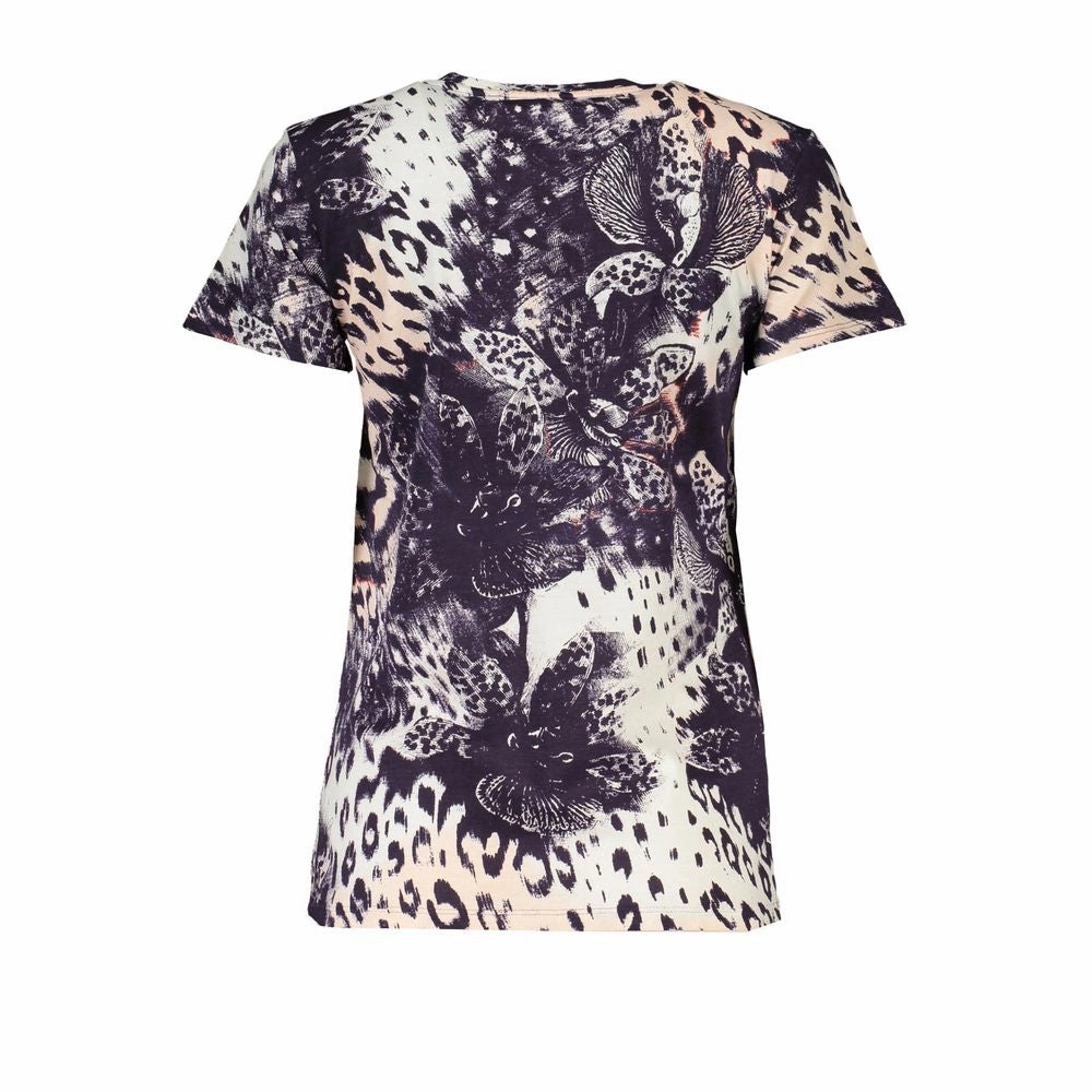 Cavalli Class Pink Cotton Women T-Shirt Color Changing T Shirts