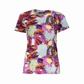 Cavalli Class Purple Cotton Women T-Shirt Lightweight Long Sleeve T Shirts