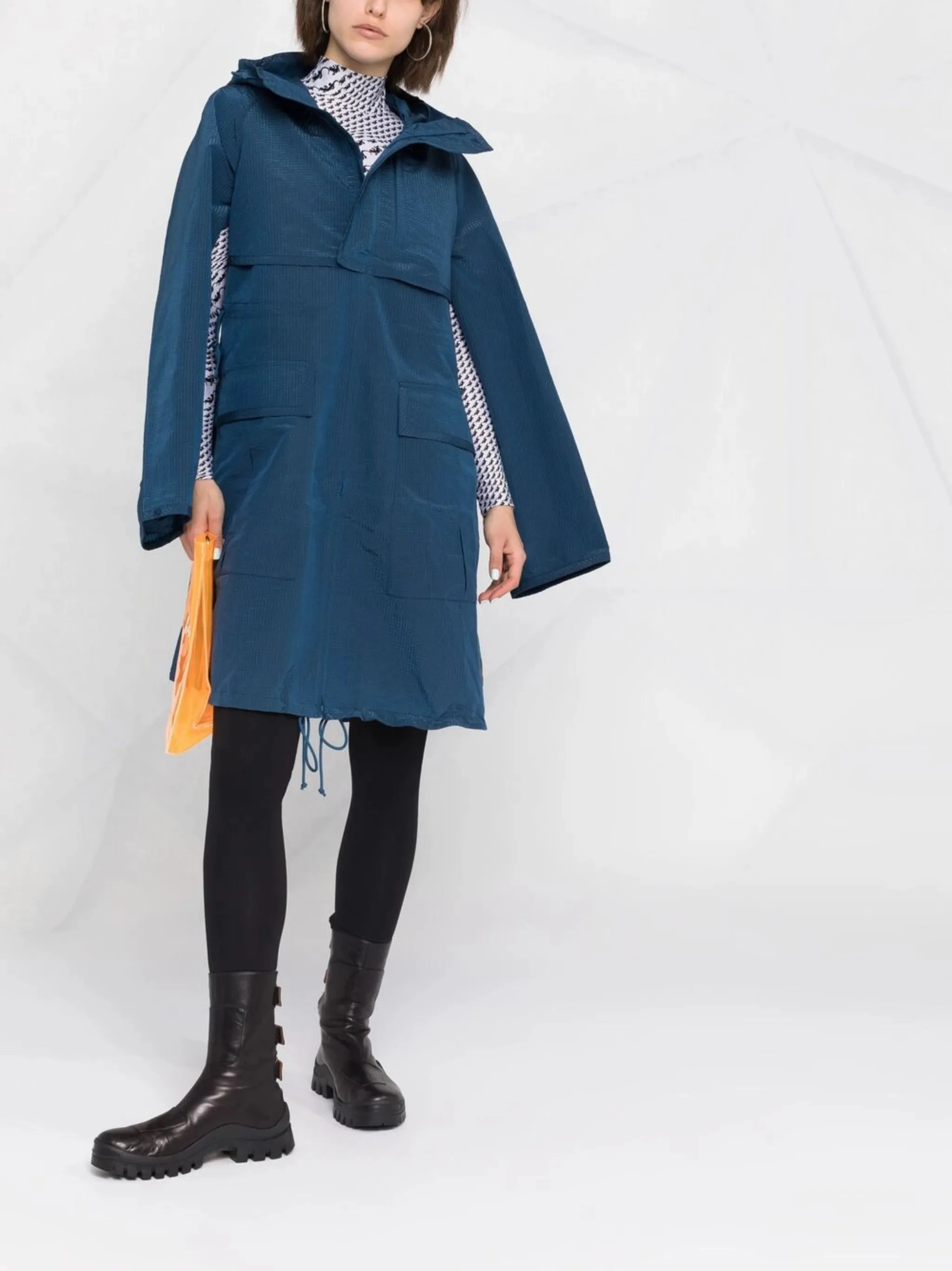 CH2 sporty seersucker hooded parka Uk Winter Coats