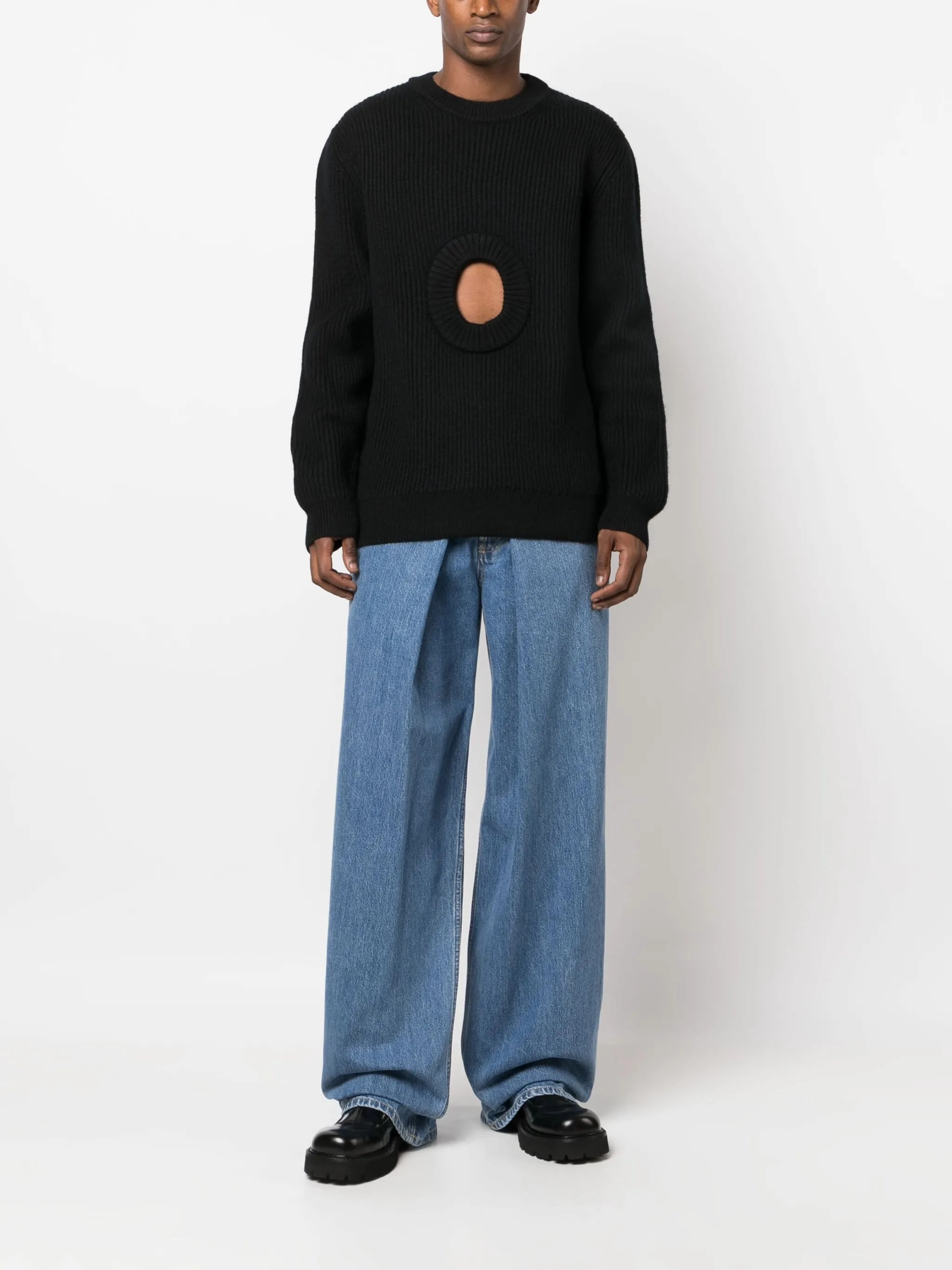 Knitwear Pants CH Hole ribbed-knit sweatshirt
