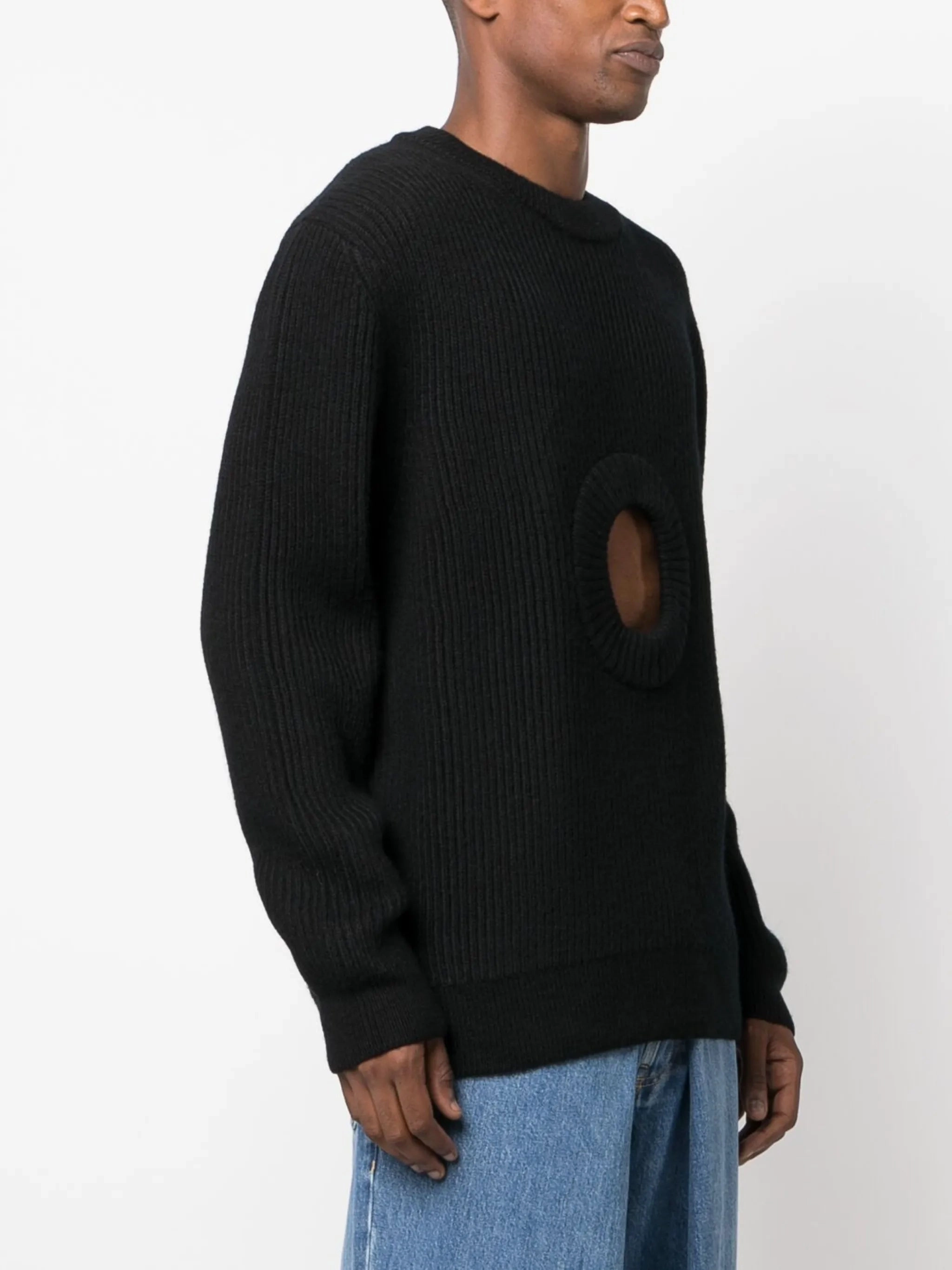 Temt Knitwear CH Hole ribbed-knit sweatshirt