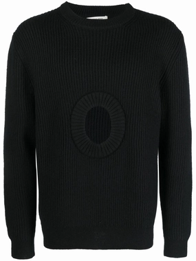 Hugo Knitwear CH Hole ribbed-knit sweatshirt