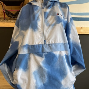 Members Only Jackets Champion - Women's Pullover Windbreaker - MSRP $52: Blue-women-LG