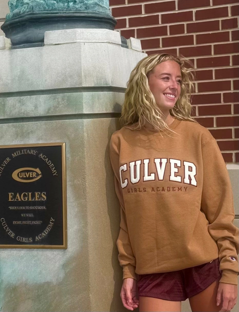 American Made Hooded Sweatshirts Champion CGA Powerblend Crew - Briefly Brown