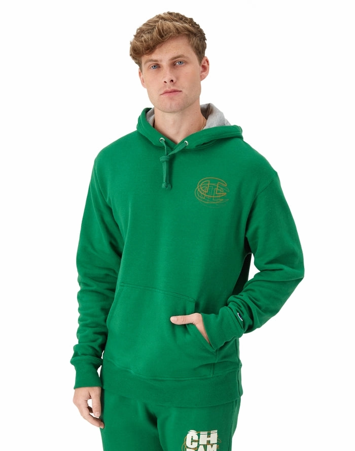 Champion Men's Dizzy C Logo Powerblend Hoodie Bike Sweatshirts