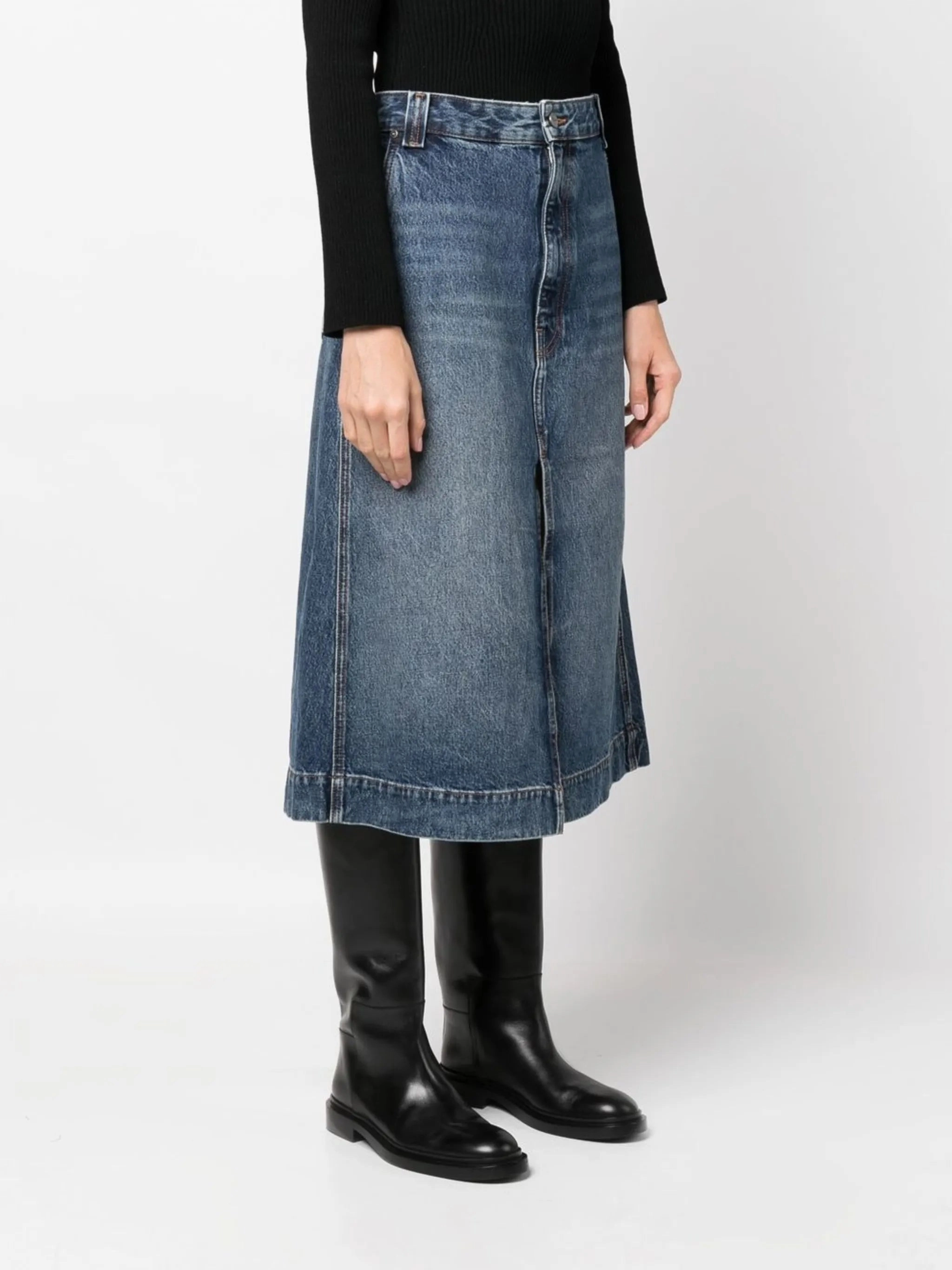 Charlene denim midi skirt For Pregnant