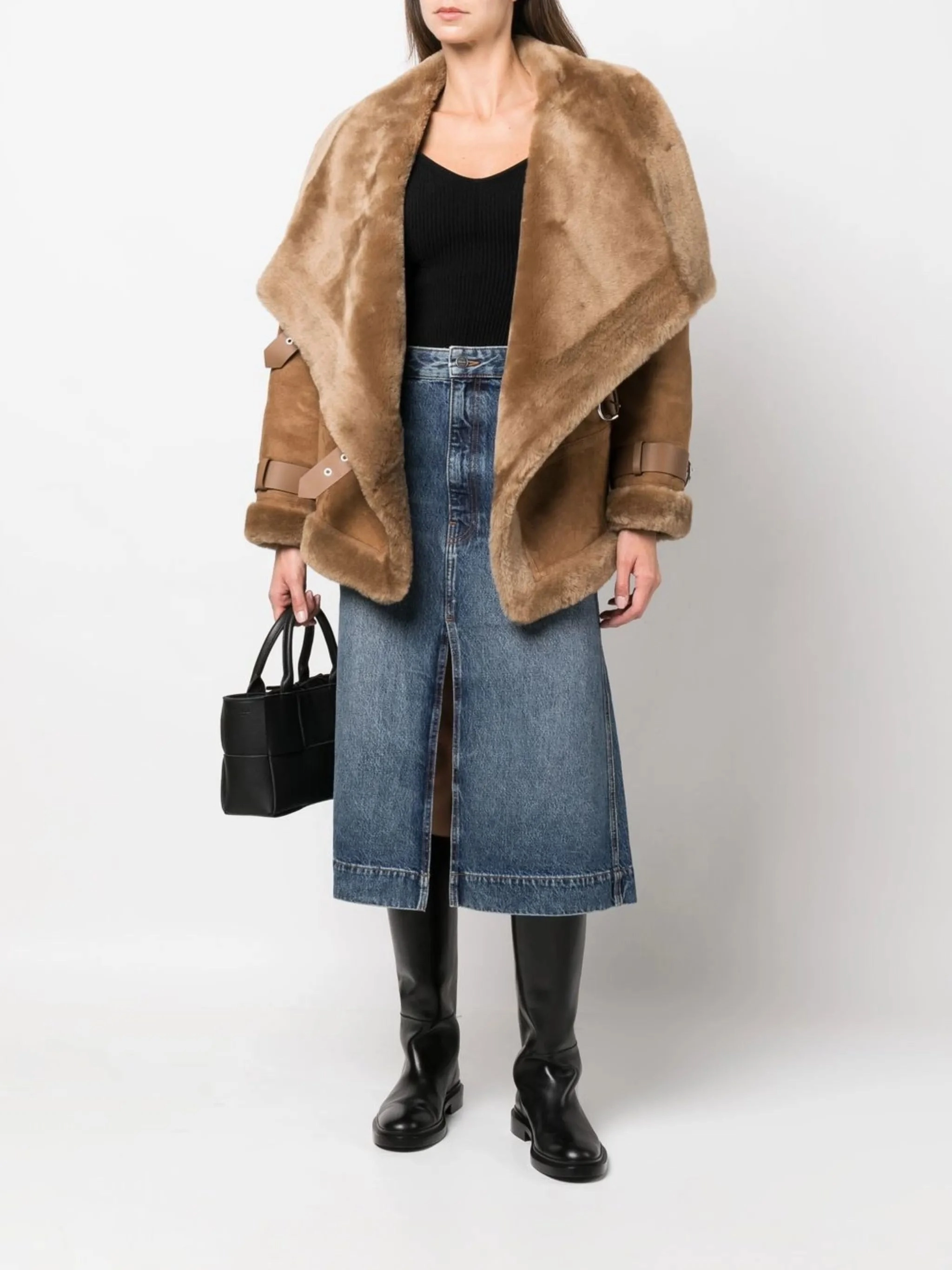 Pattern Dress Charlene denim midi skirt