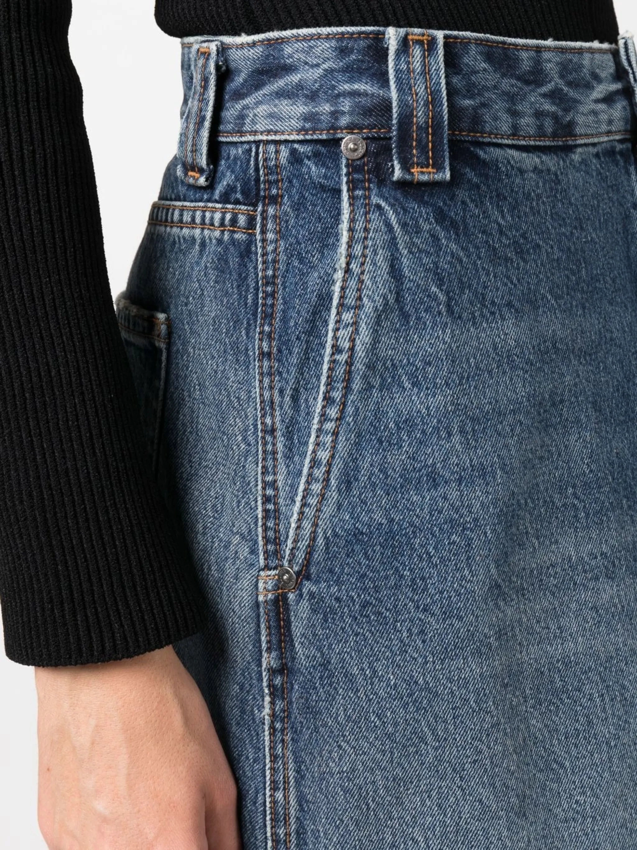 Flowy Dress From The Islands Charlene denim midi skirt