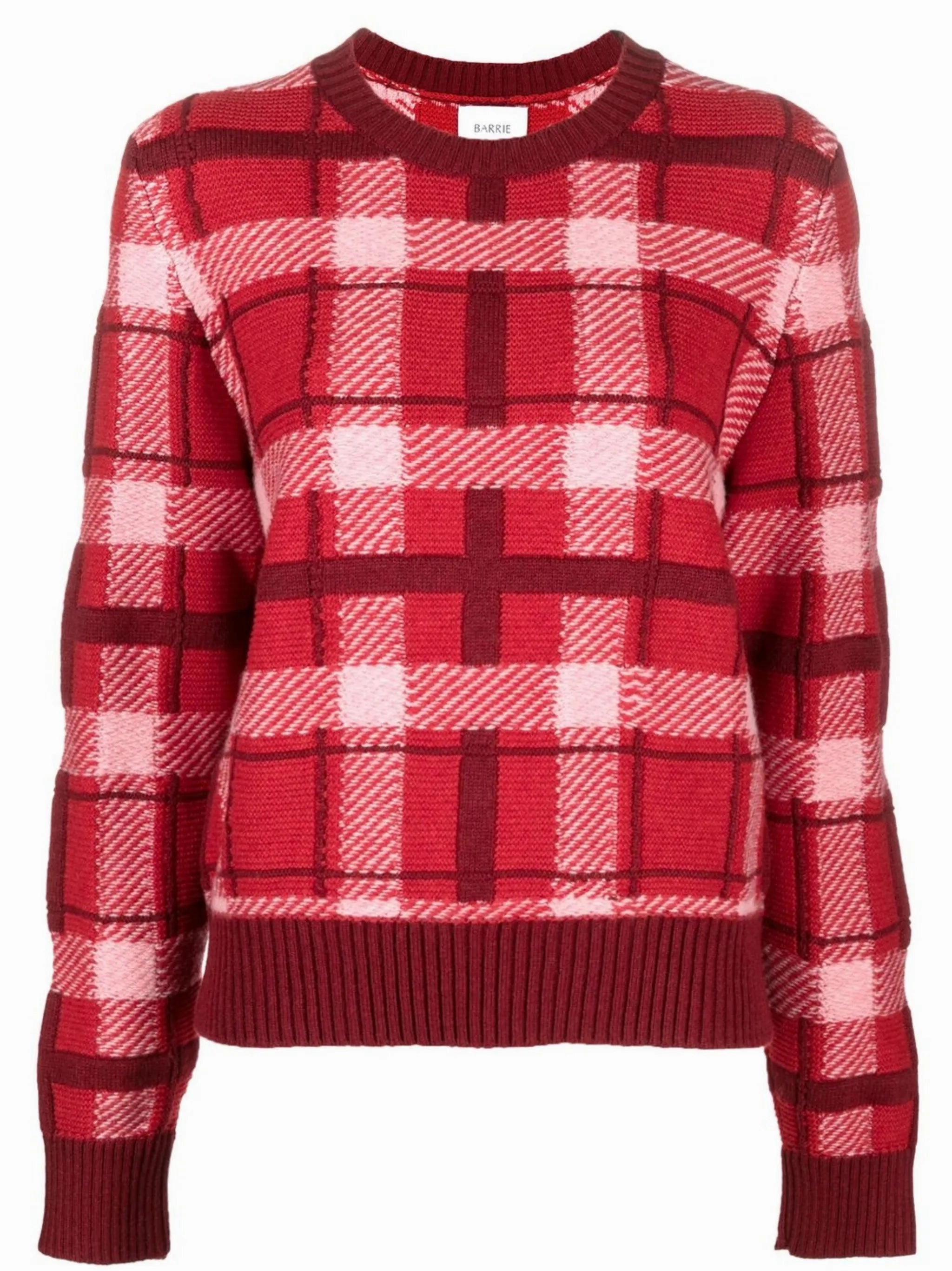 Henne Knitwear check-pattern cashmere jumper