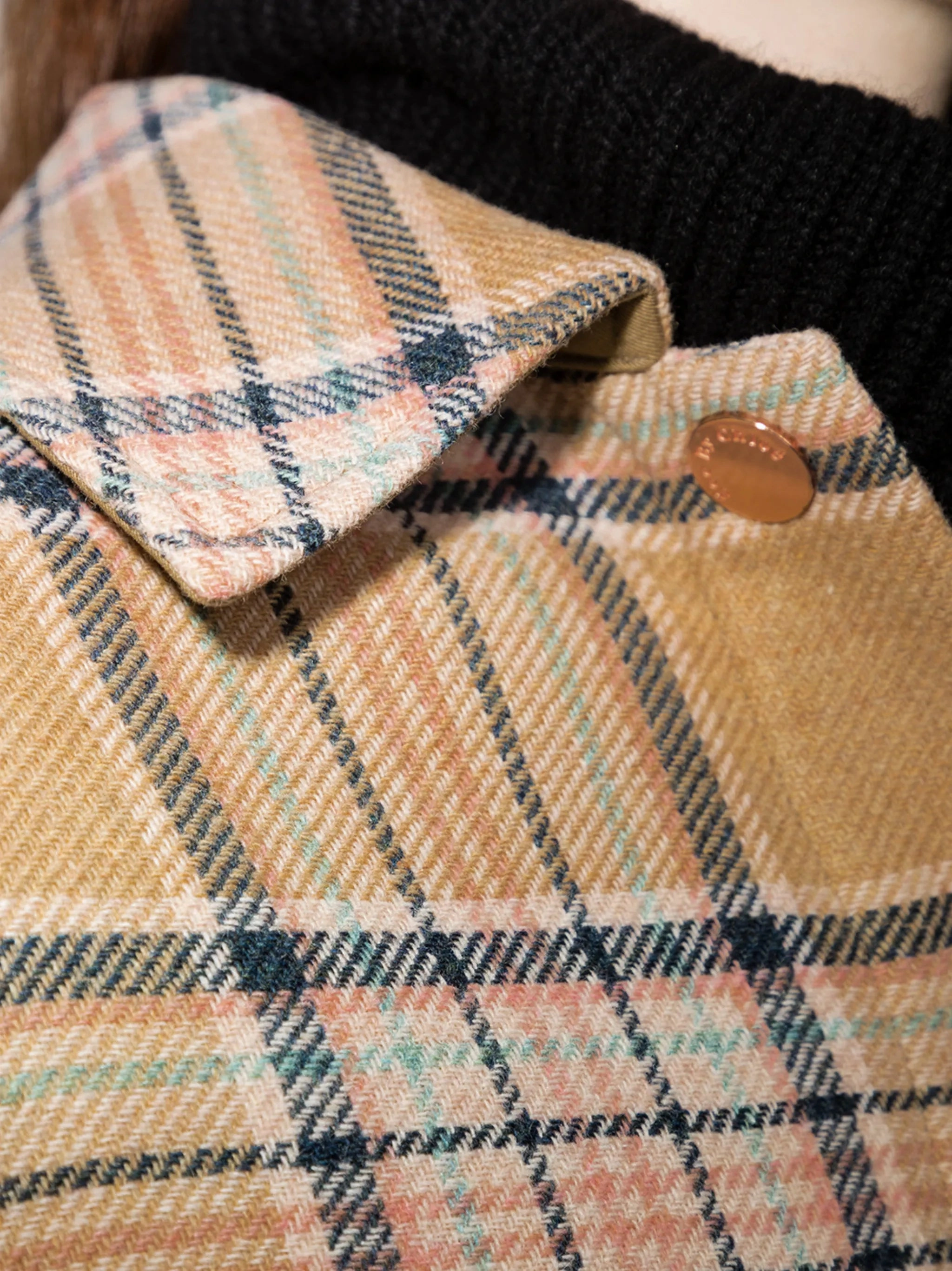 check-pattern oversized shirt coat Dunhams Winter Coats