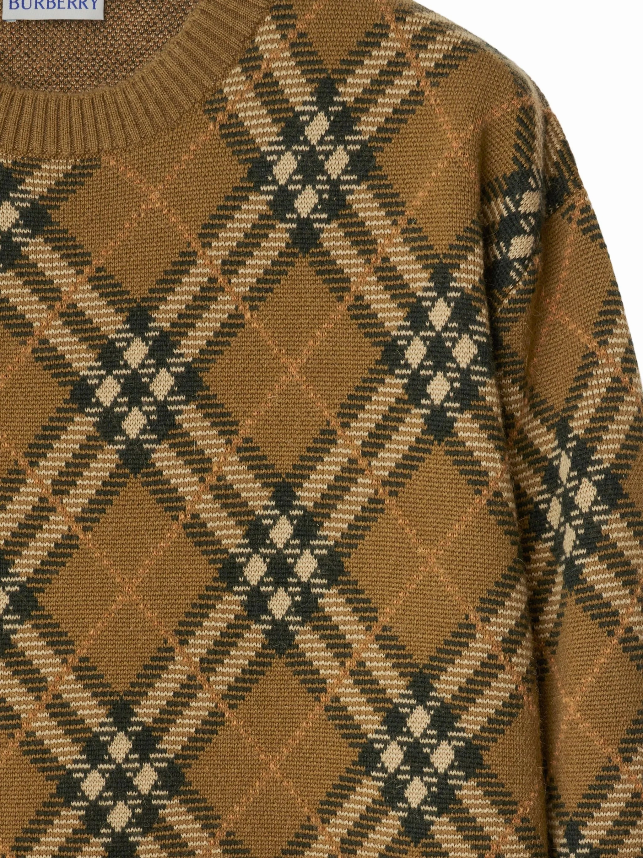 check-pattern wool sweater Luxury Knitwear