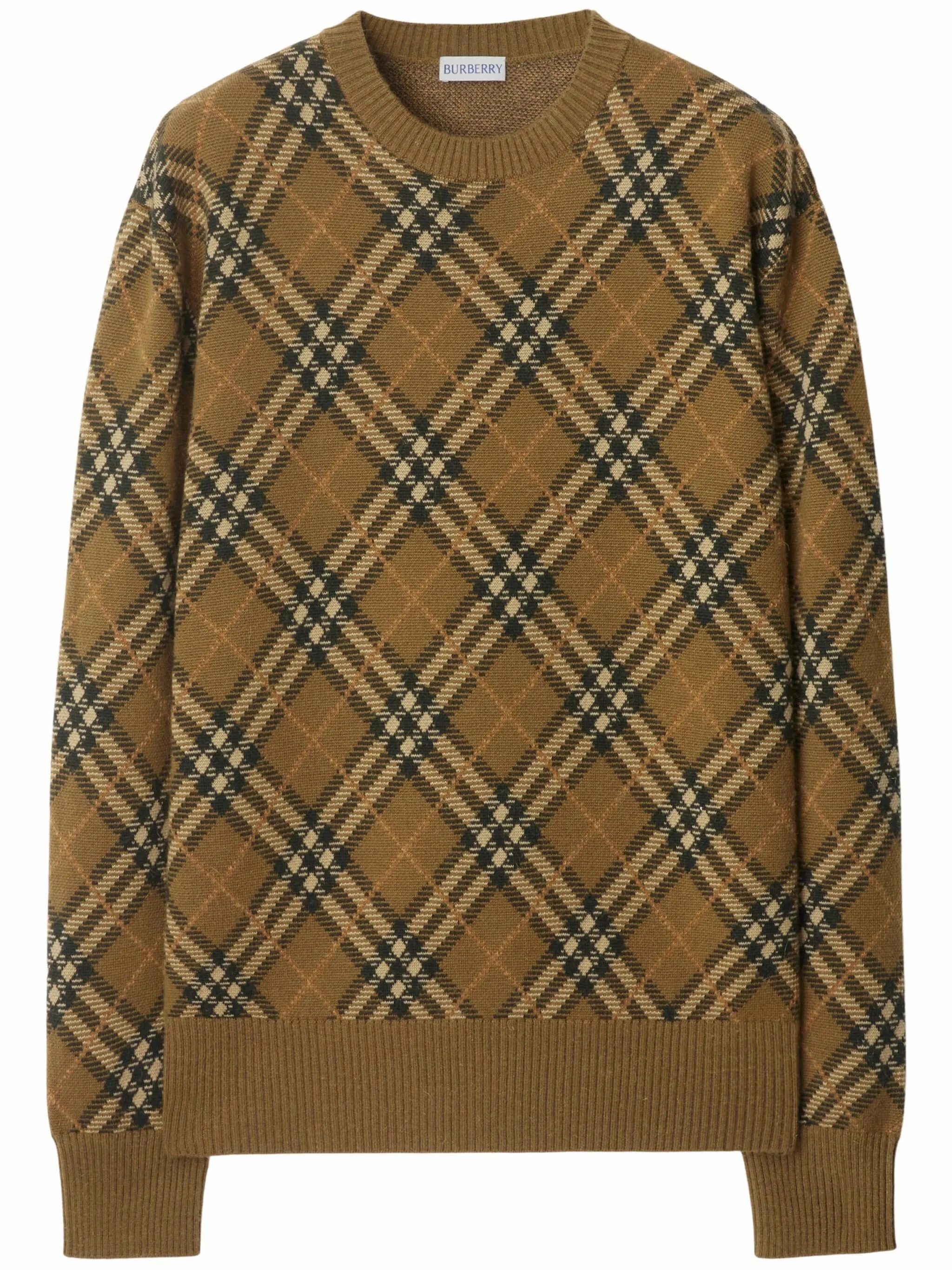 A&b Knitwear check-pattern wool sweater