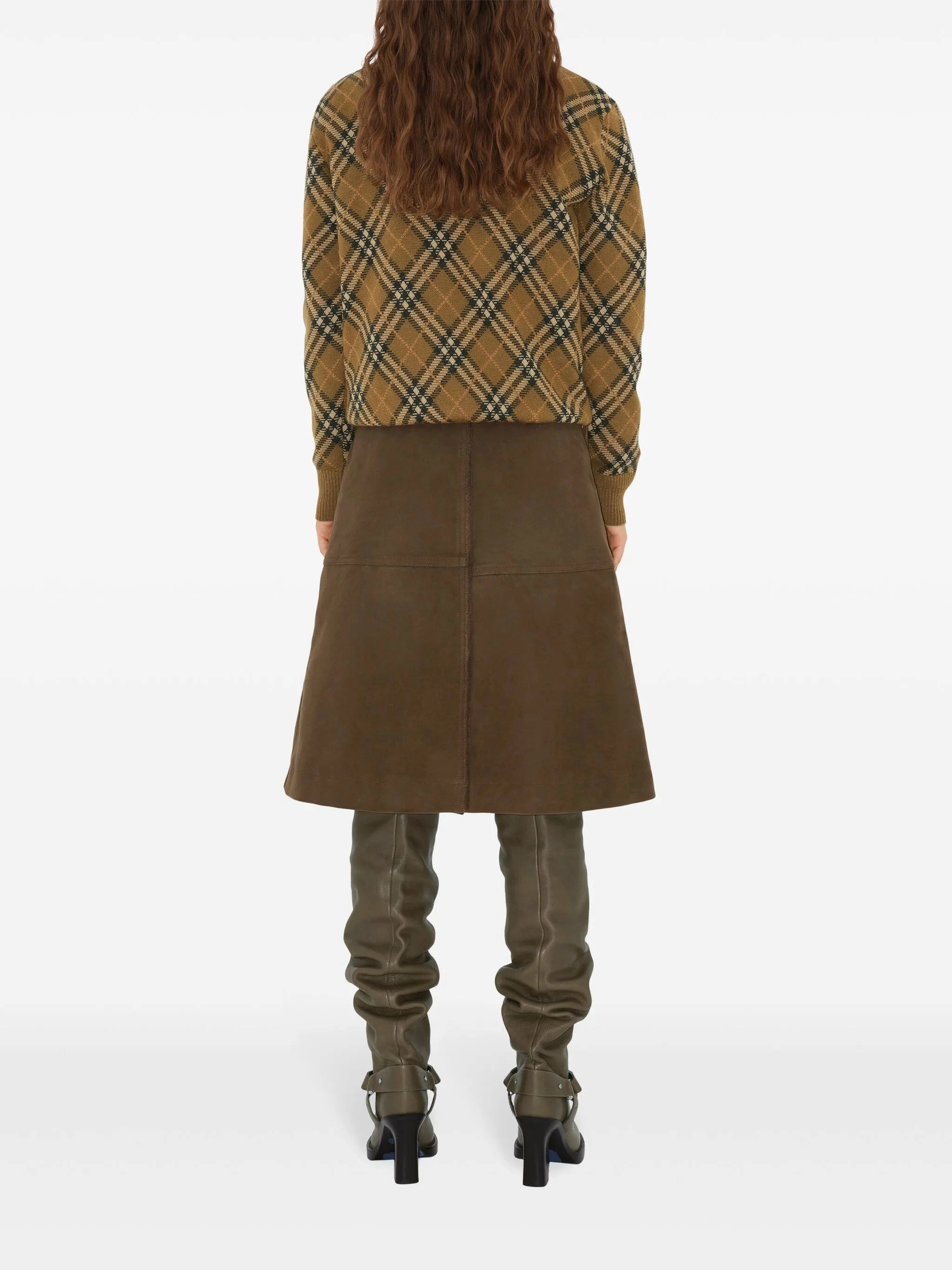 check-pattern wool sweater Sailor Knitwear