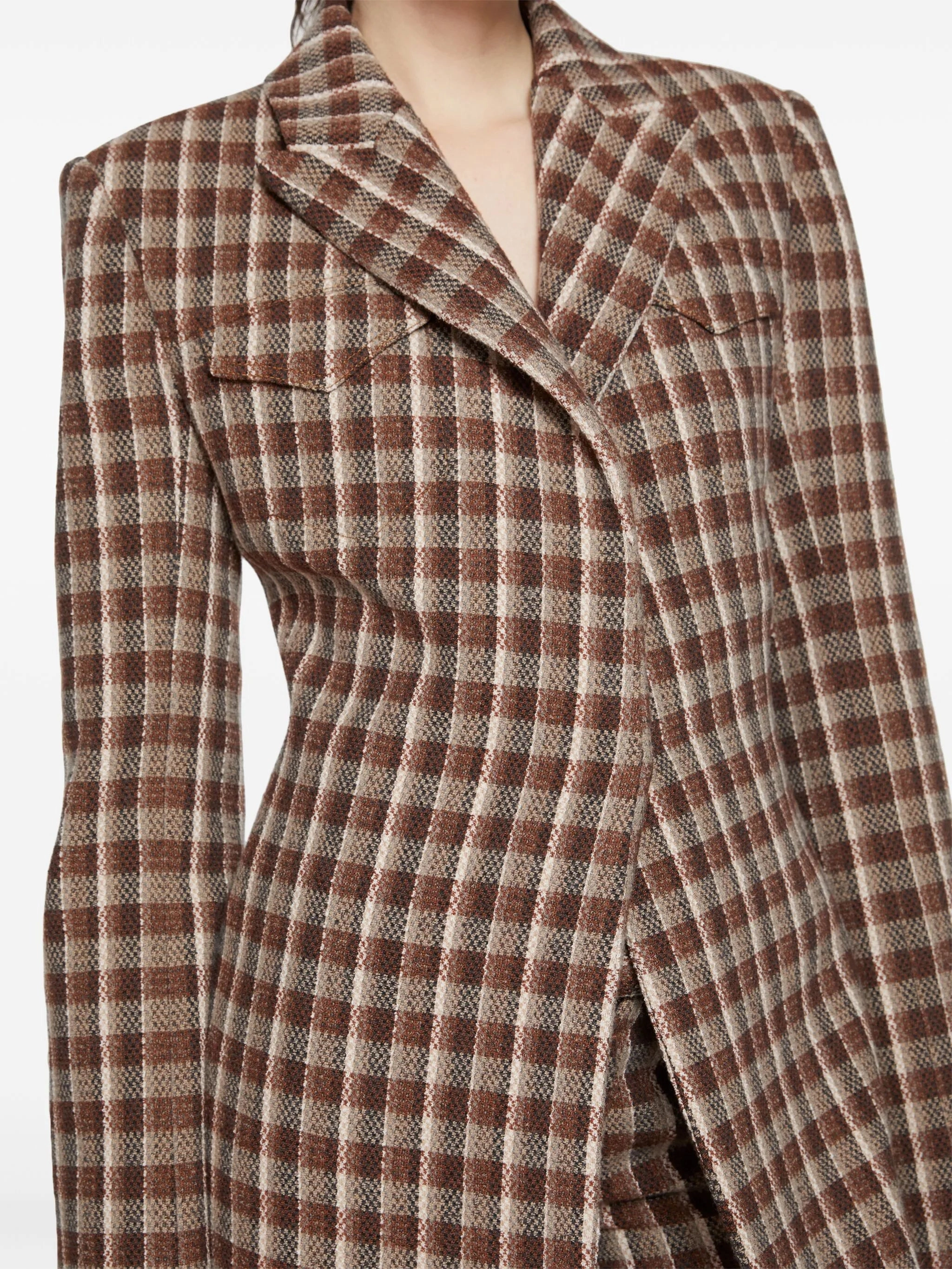 Lining Coats check-print coat