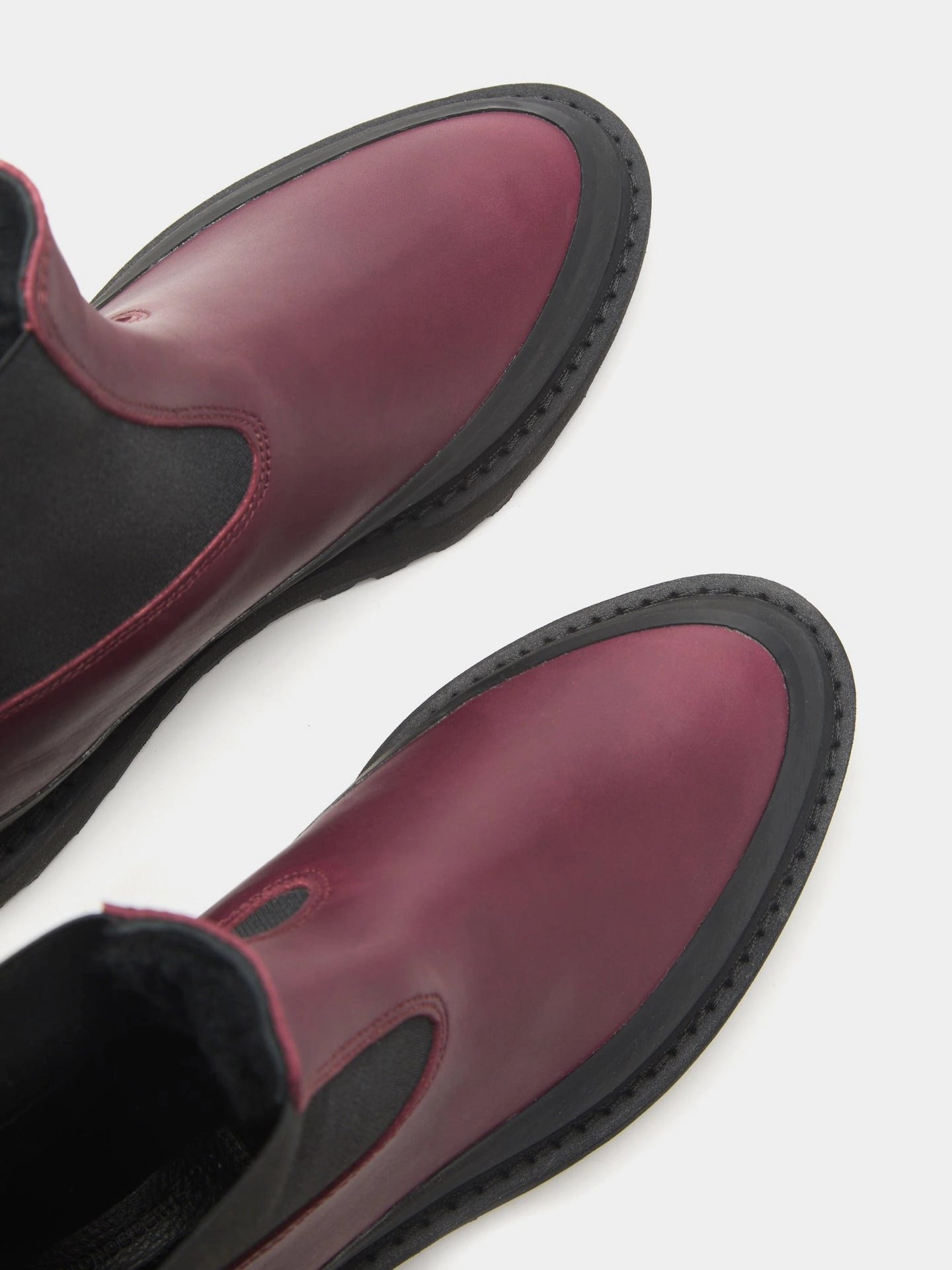 Full-grain Leather Chelsea Boots Chelsea Dolomite Shearling / Burgundy Leather