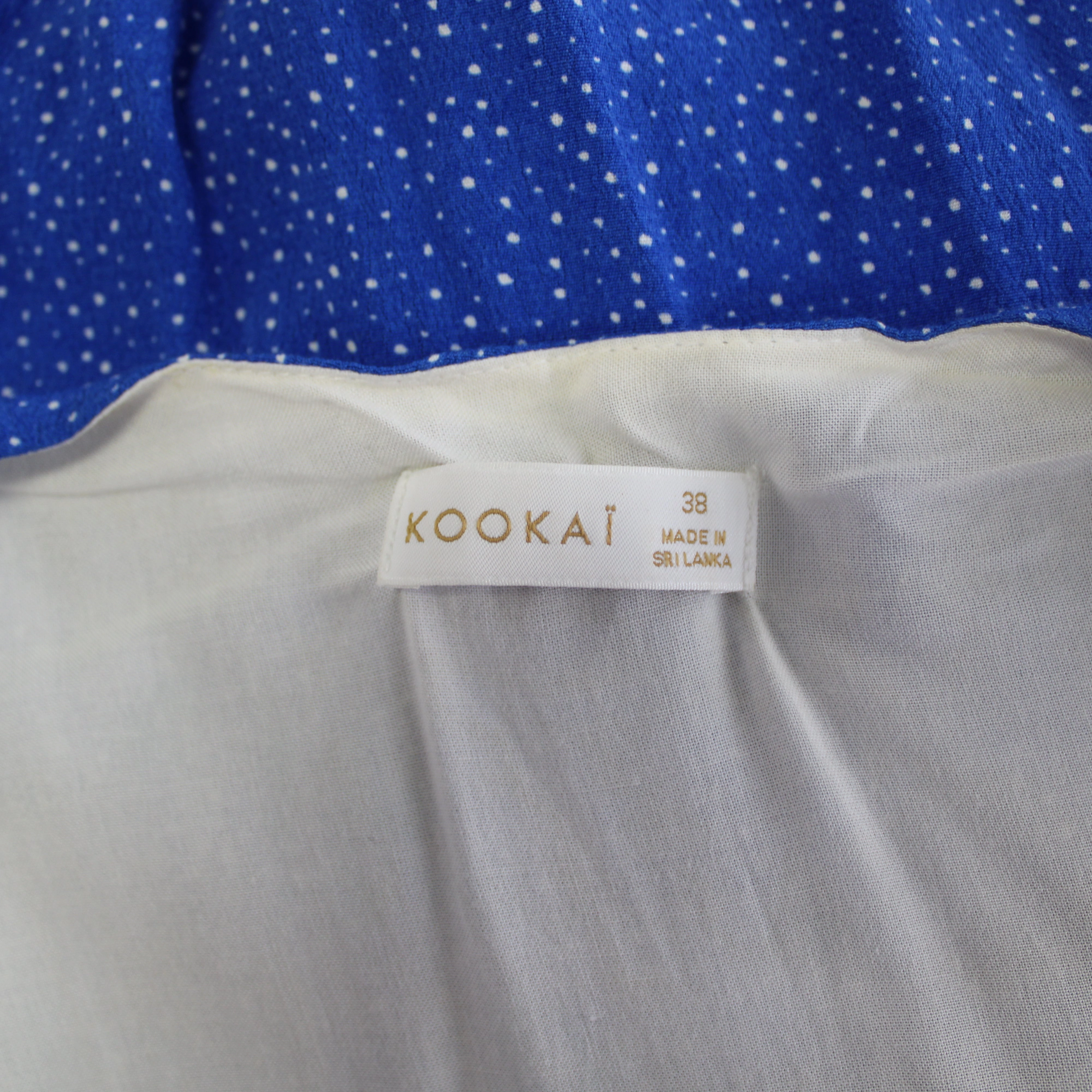 Kookai Blue Dotted Midi Dress What Is A Midi Dress Definition