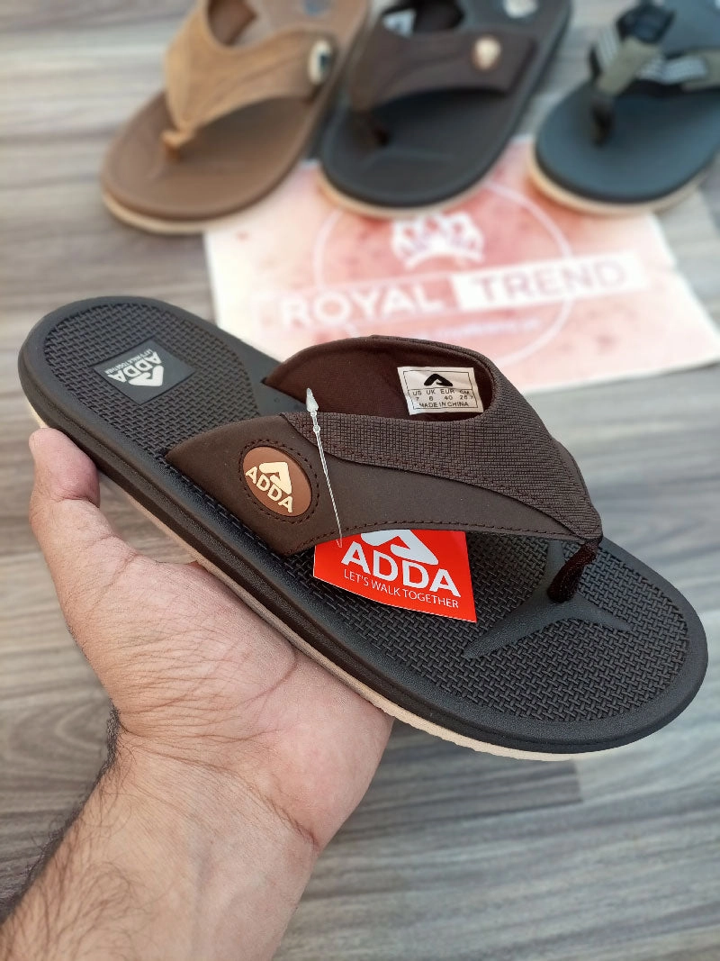 Comfiest Flip Flops For Walking Premium Adda Flip Flops for Men - Dark Brown, A-Grade Comfort & Style