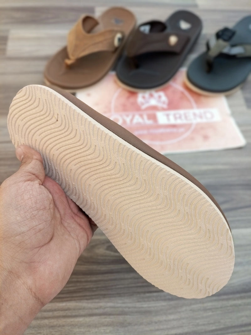 Super Squishy Flip Flops Premium Adda Flip Flops for Men - Dark Brown, A-Grade Comfort & Style