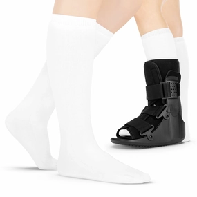 Bonnie Leather Ankle Boots Orthopedic Walking Boot Sock Liners - Replacement Tube Cast Socks for Aircast Cam Walkers and Fracture Post-op Shoes (1 Pair)