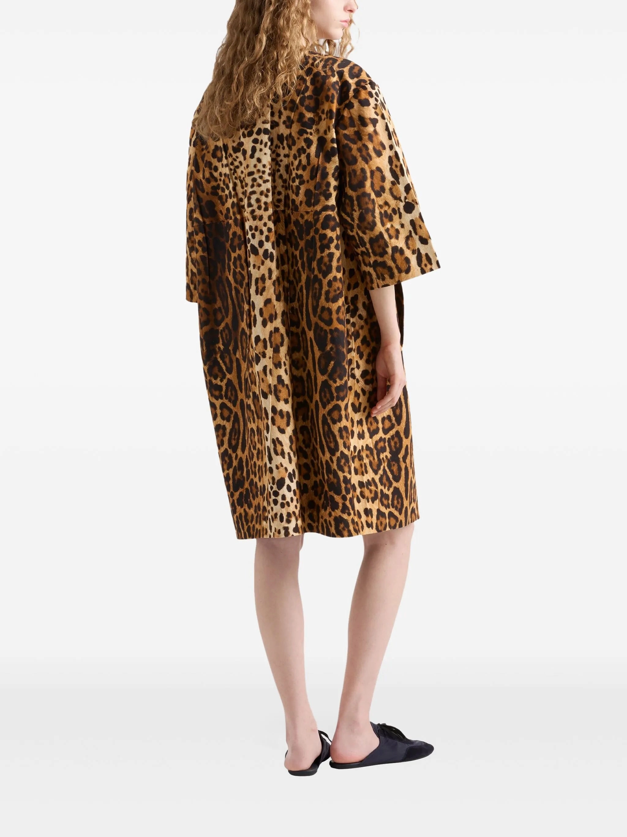 Designer Wool Coats animal-print coat