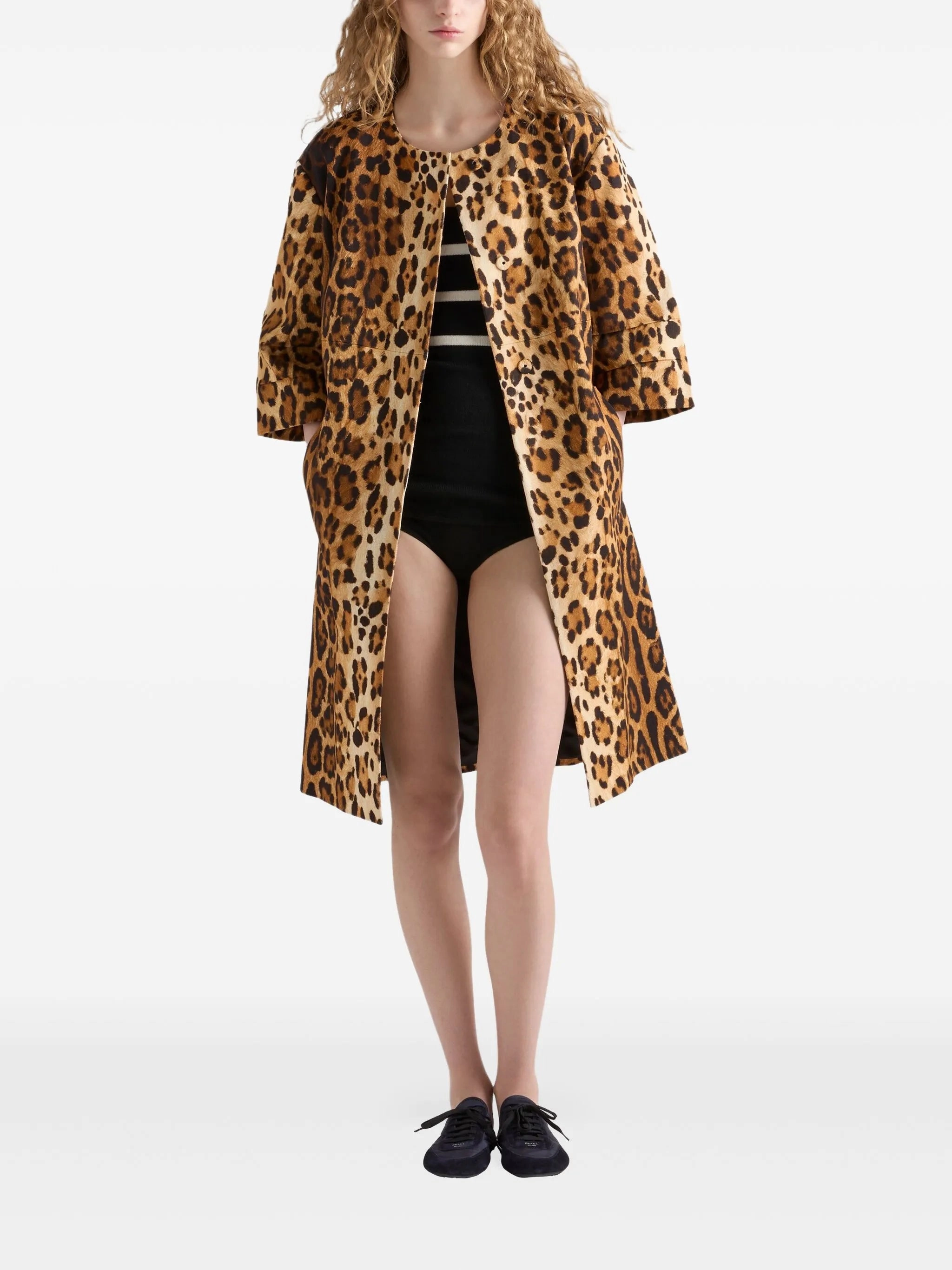 animal-print coat Oros Coats