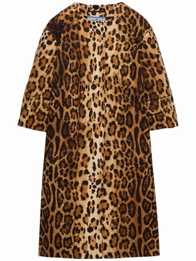 Teen Coats animal-print coat