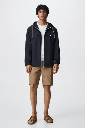 Mango Men's Navy Blue Jacket Ski Jackets From The 80s