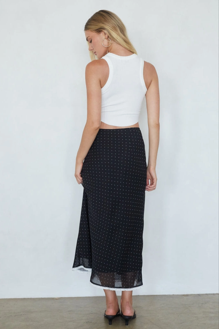 Melissa Polka Dot Midi Skirt Cyberpunk Dress
