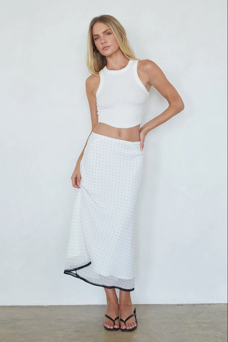 Melissa Polka Dot Midi Skirt Rugby Dress