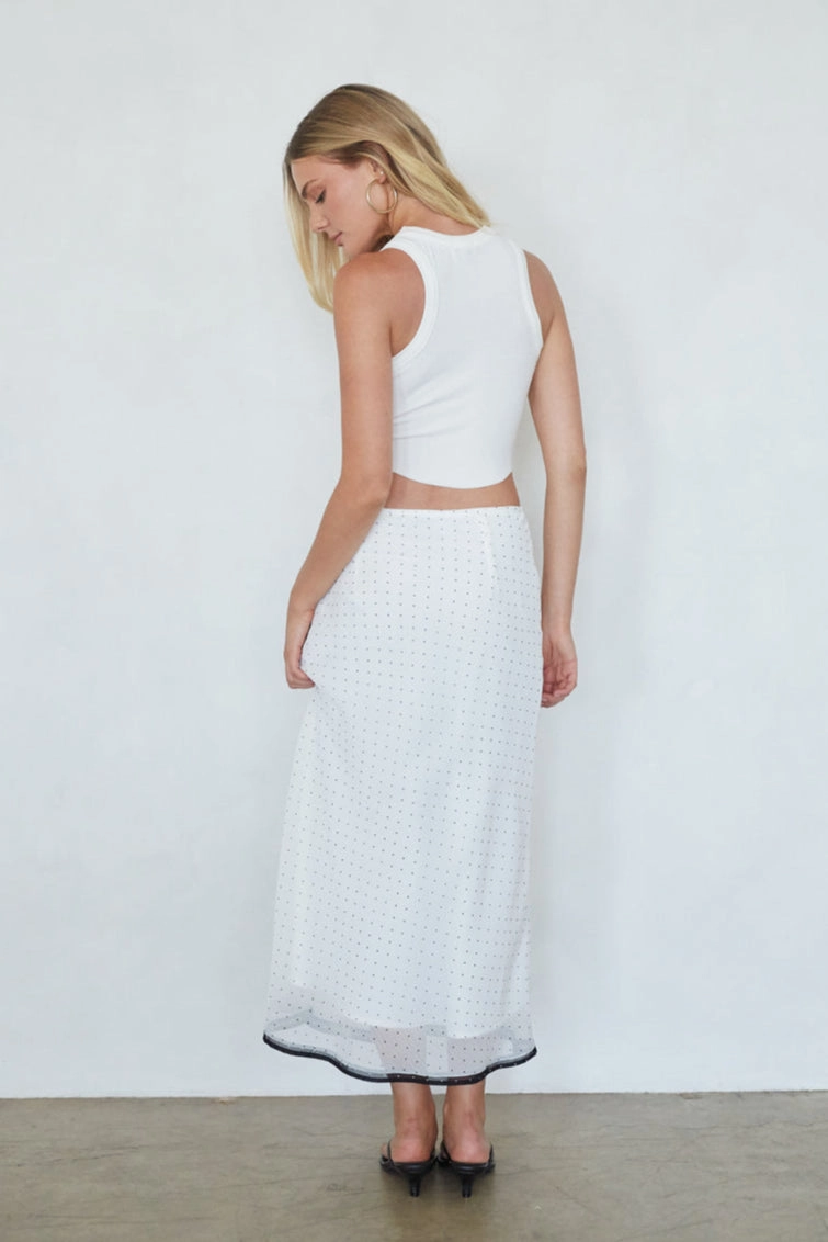 Princess Amidala Wedding Dress Melissa Polka Dot Midi Skirt