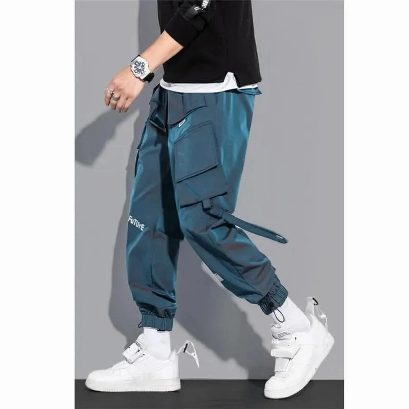 Cargo Pants Luxury Brand Streetwear Men Cargo Pants - Mid-Rise Multi-Pocket