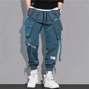 Streetwear Men Cargo Pants - Mid-Rise Multi-Pocket Zumba Cargo Pants