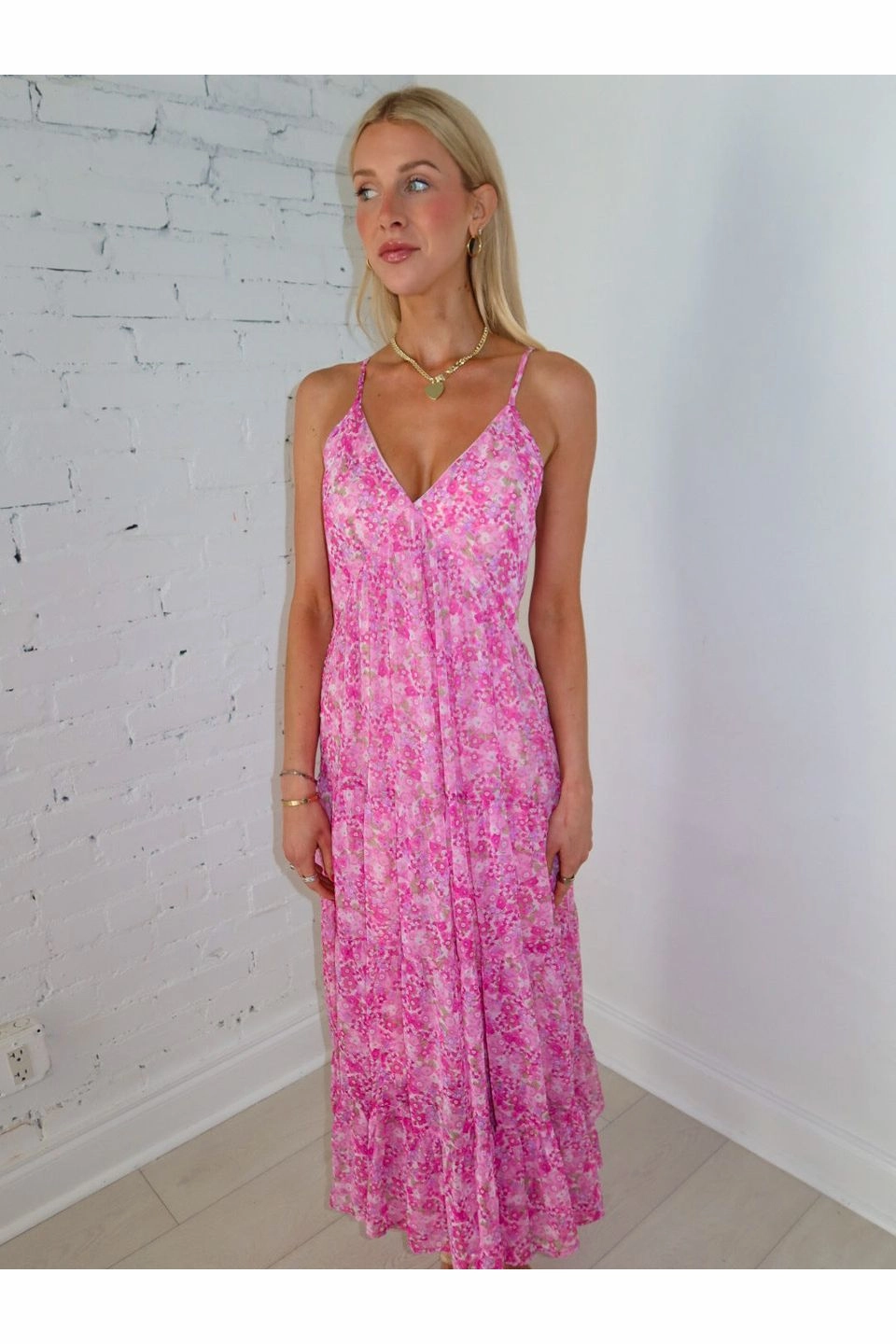 Garden Glow Maxi Dress Plus Size Gingham Maxi Dress