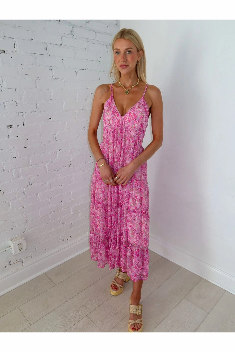 Garden Glow Maxi Dress Maxi Dress With Sweater On Top