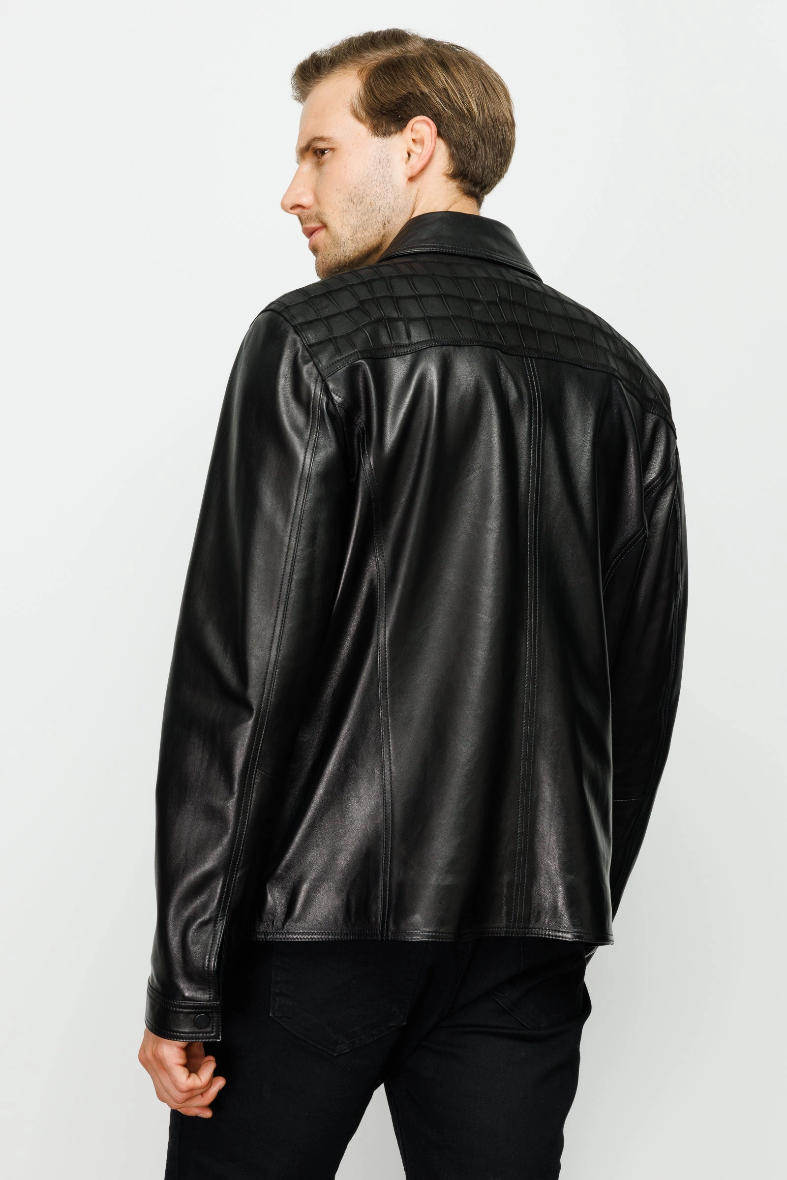 Cheer Jackets The Emerson Black Leather Men Jacket