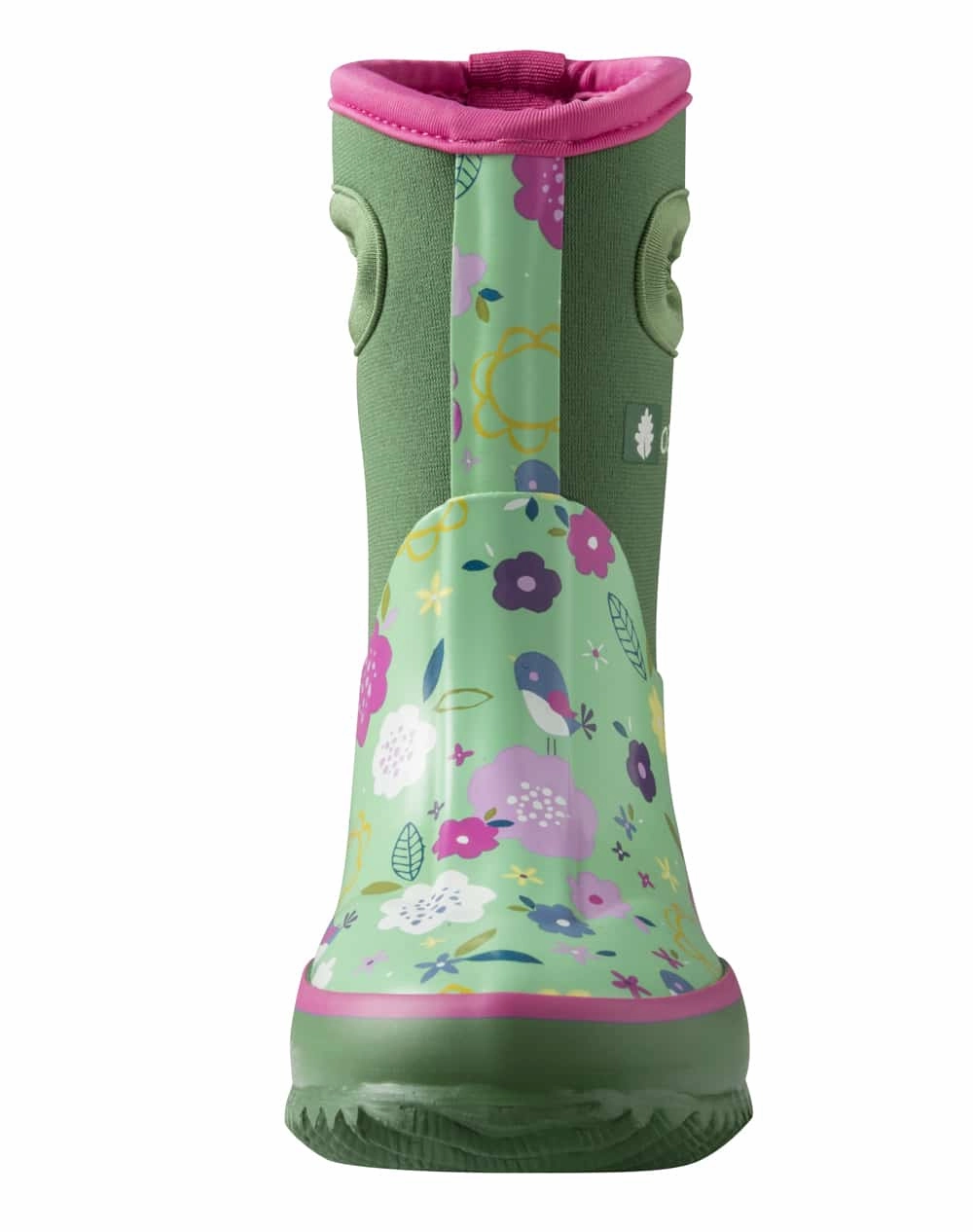 Bearpaw Emma Short Snow Boot CHILDRENS NEOPRENE RAIN/SNOW BOOTS, GREEN FLORAL