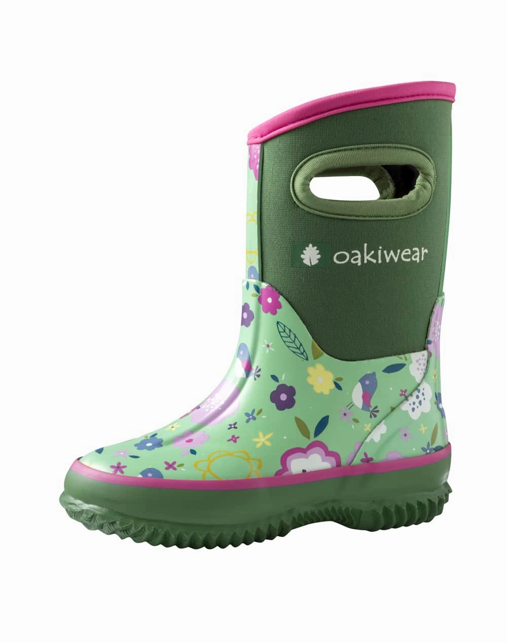 CHILDRENS NEOPRENE RAIN/SNOW BOOTS, GREEN FLORAL Jbu Snow Boots Review