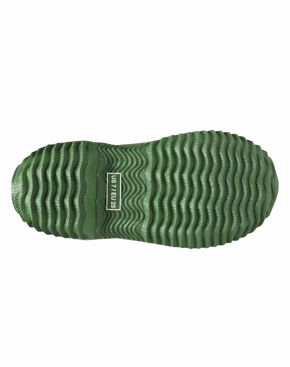 CHILDRENS NEOPRENE RAIN/SNOW BOOTS, GREEN FLORAL Snow Boots With Retractable Cleats