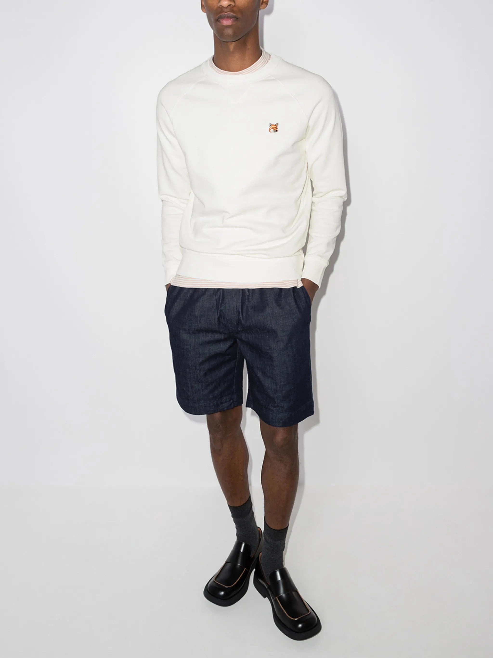 Chillax Fox crew-neck sweatshirt Kew Knitwear