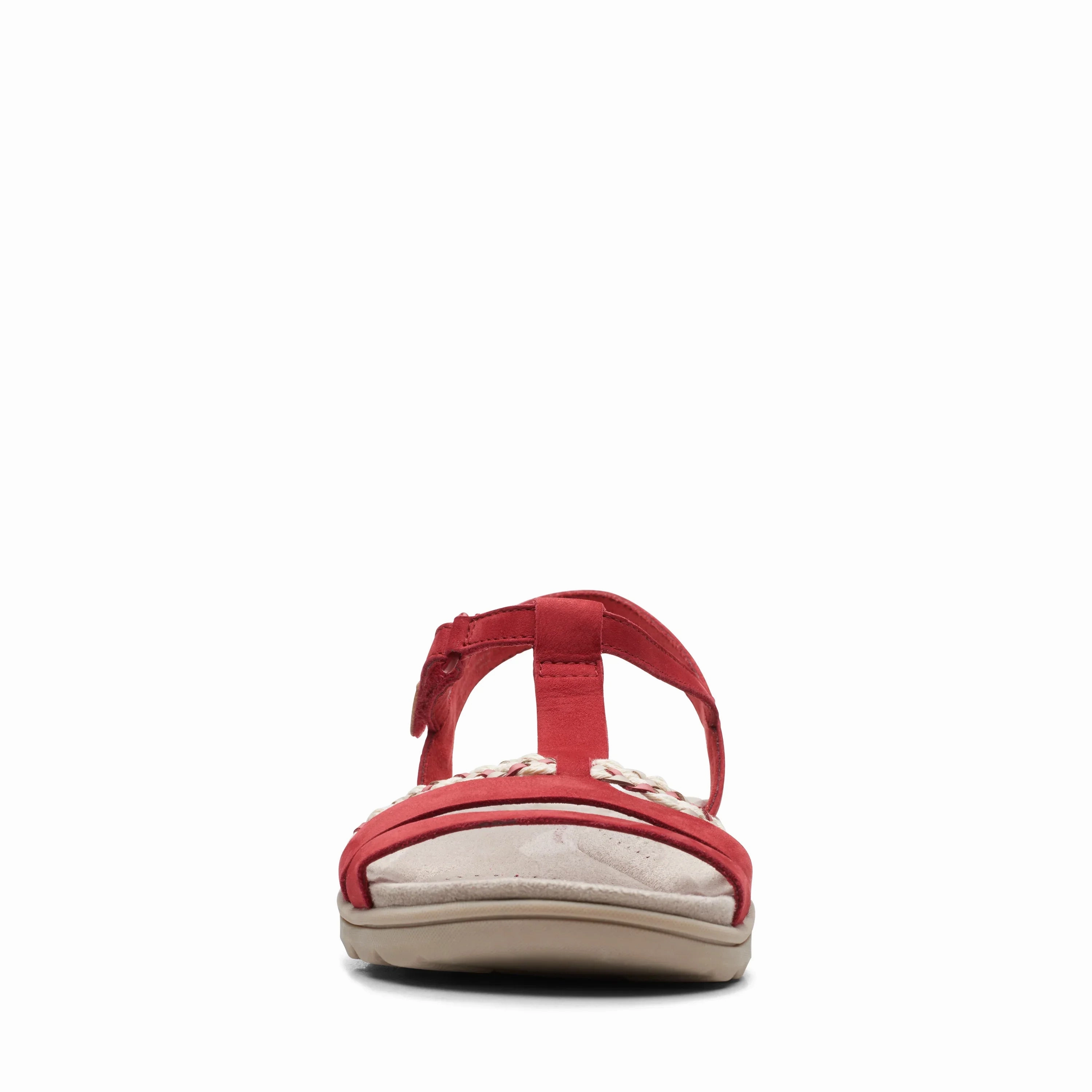 Japan Wooden Sandals CLARKS | SANDALS | WOMEN | ADA TEALITE RED NUBUCK | RED