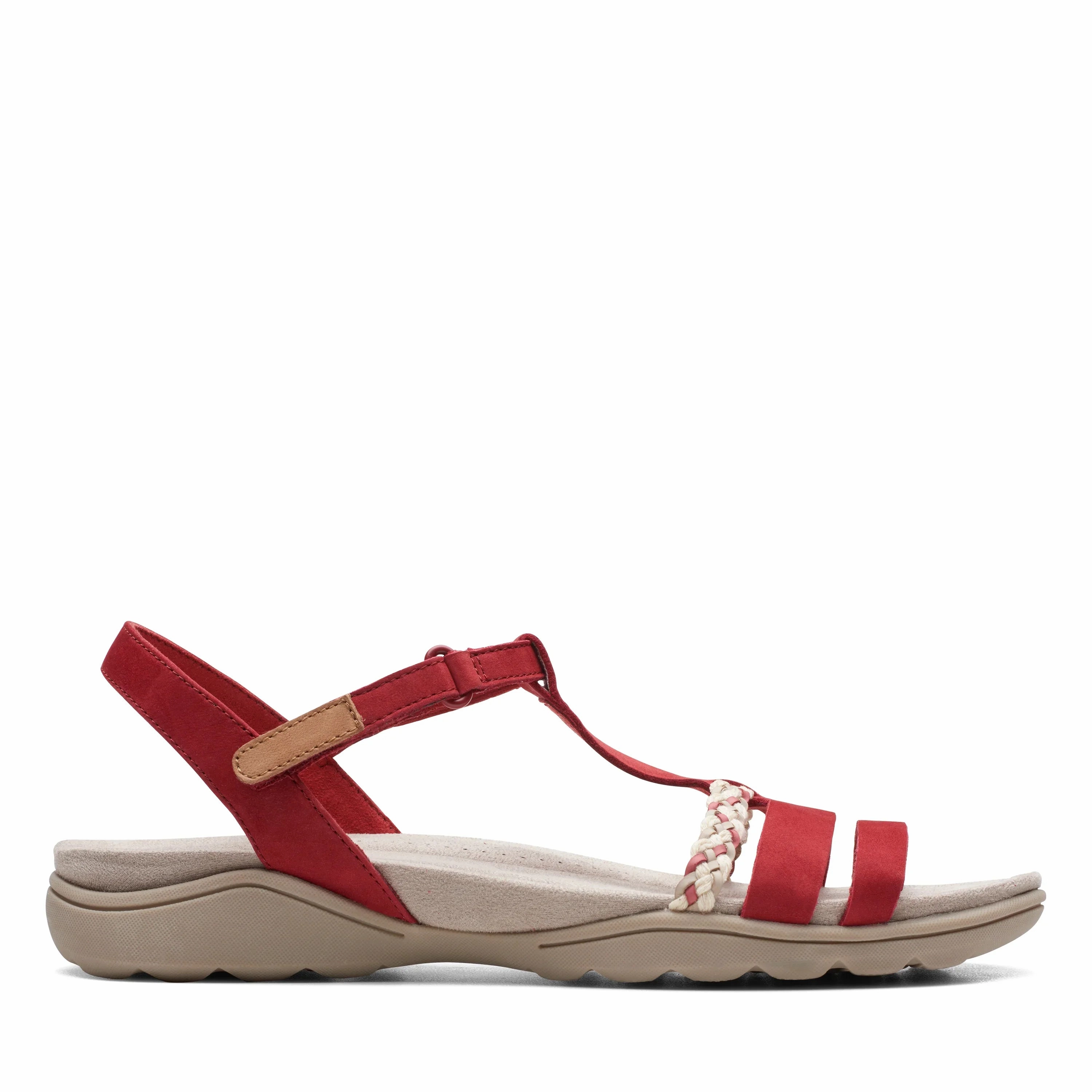CLARKS | SANDALS | WOMEN | ADA TEALITE RED NUBUCK | RED Sandals Royal Plantation Resort