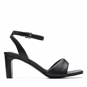 Sandals And Wedges CLARKS | STRAPPY SANDALS | WOMEN | SEREN STRAP BLACK LEATHER | BLACK