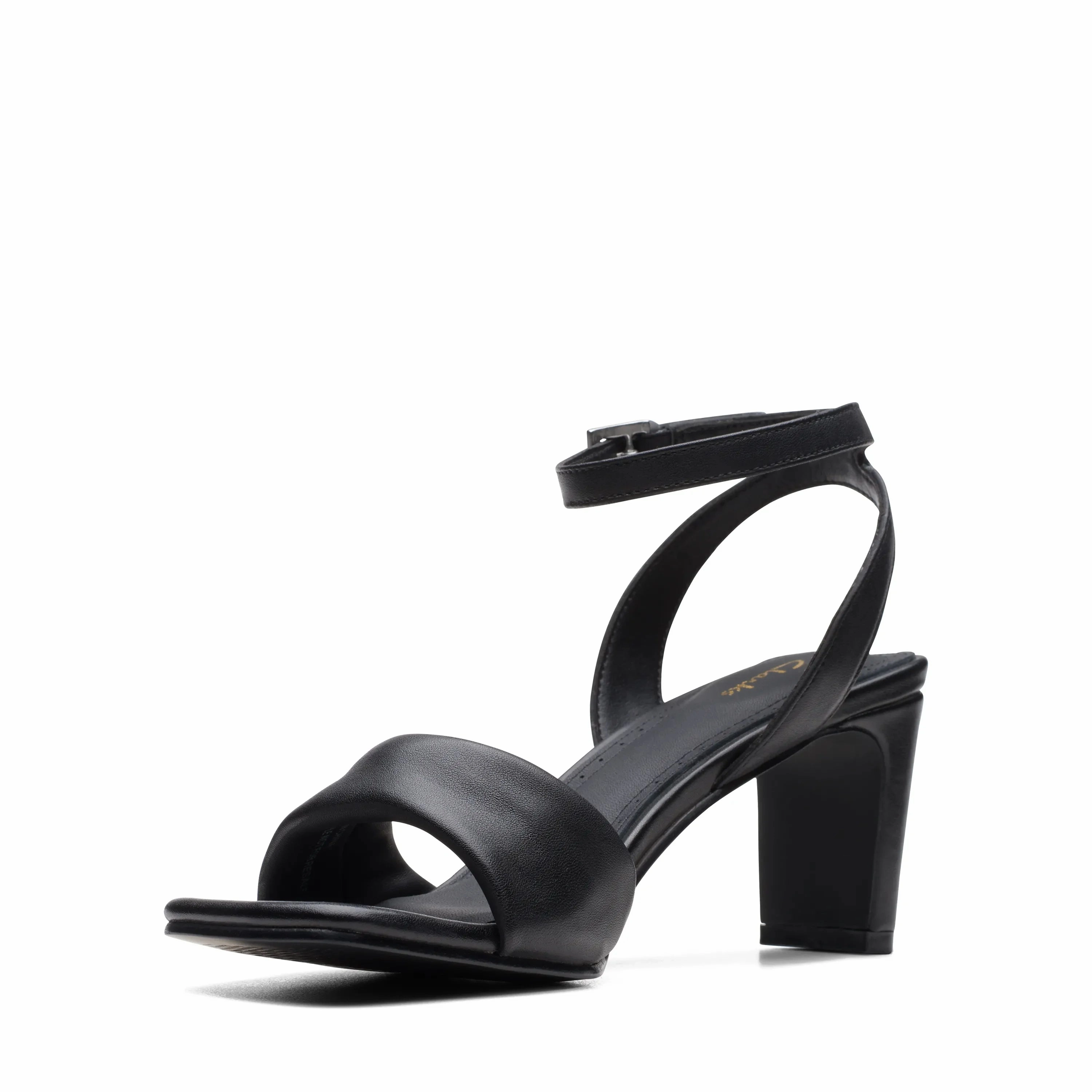 CLARKS | STRAPPY SANDALS | WOMEN | SEREN STRAP BLACK LEATHER | BLACK Hereu Sandals