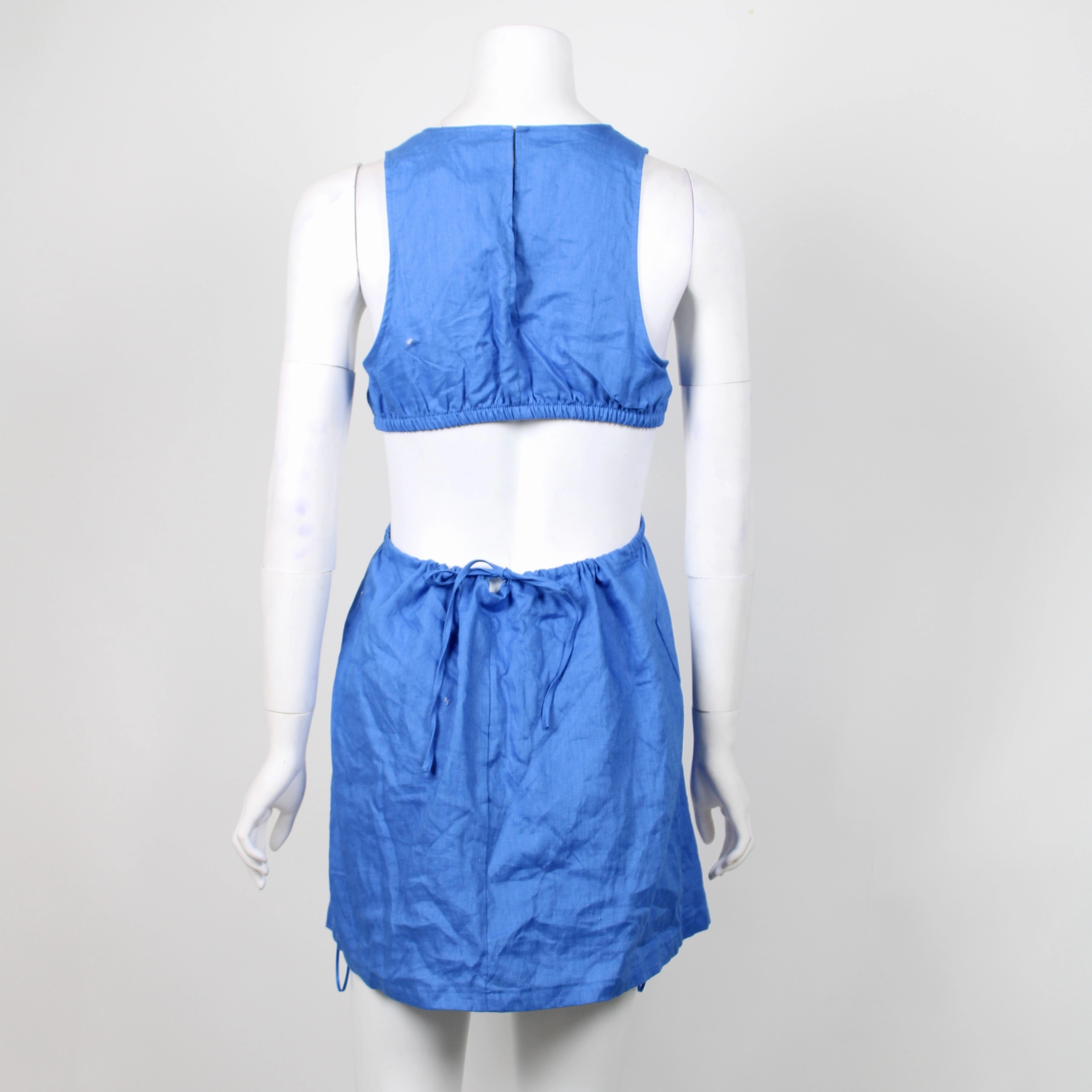 Glassons Blue Linen Mini Dress BNWT Yves Mini Dress