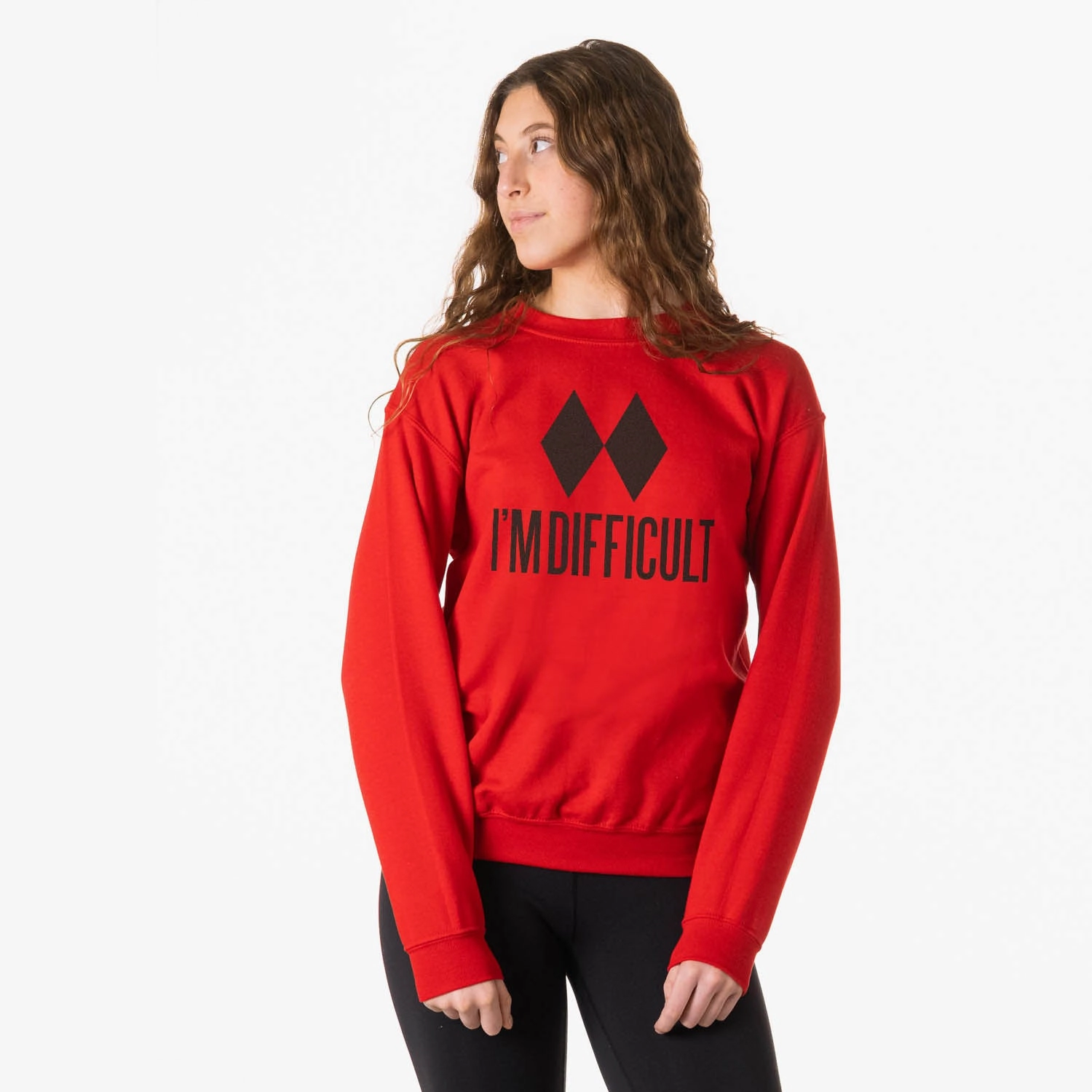 3d Sweatshirts Skiing Crewneck Sweatshirt - I'm Difficult