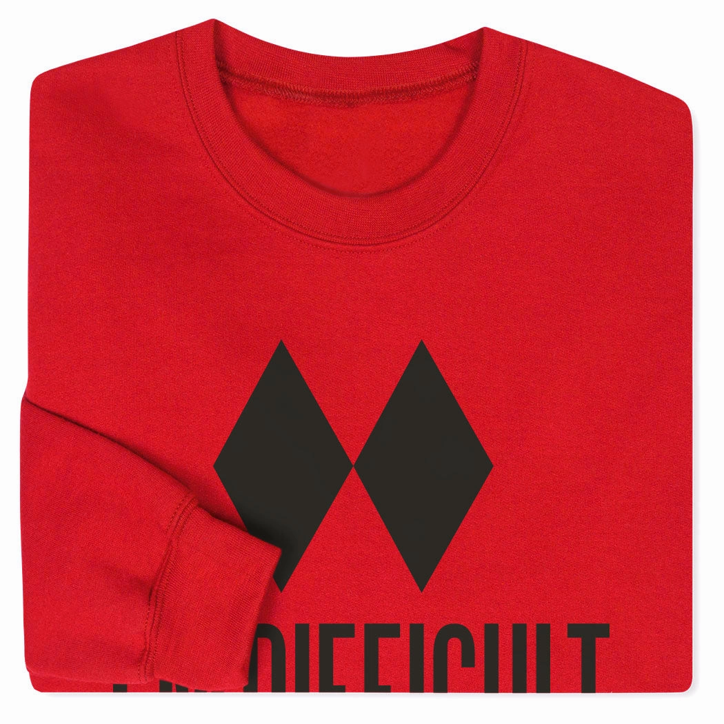 Skiing Crewneck Sweatshirt - I'm Difficult Mariners Sweatshirts